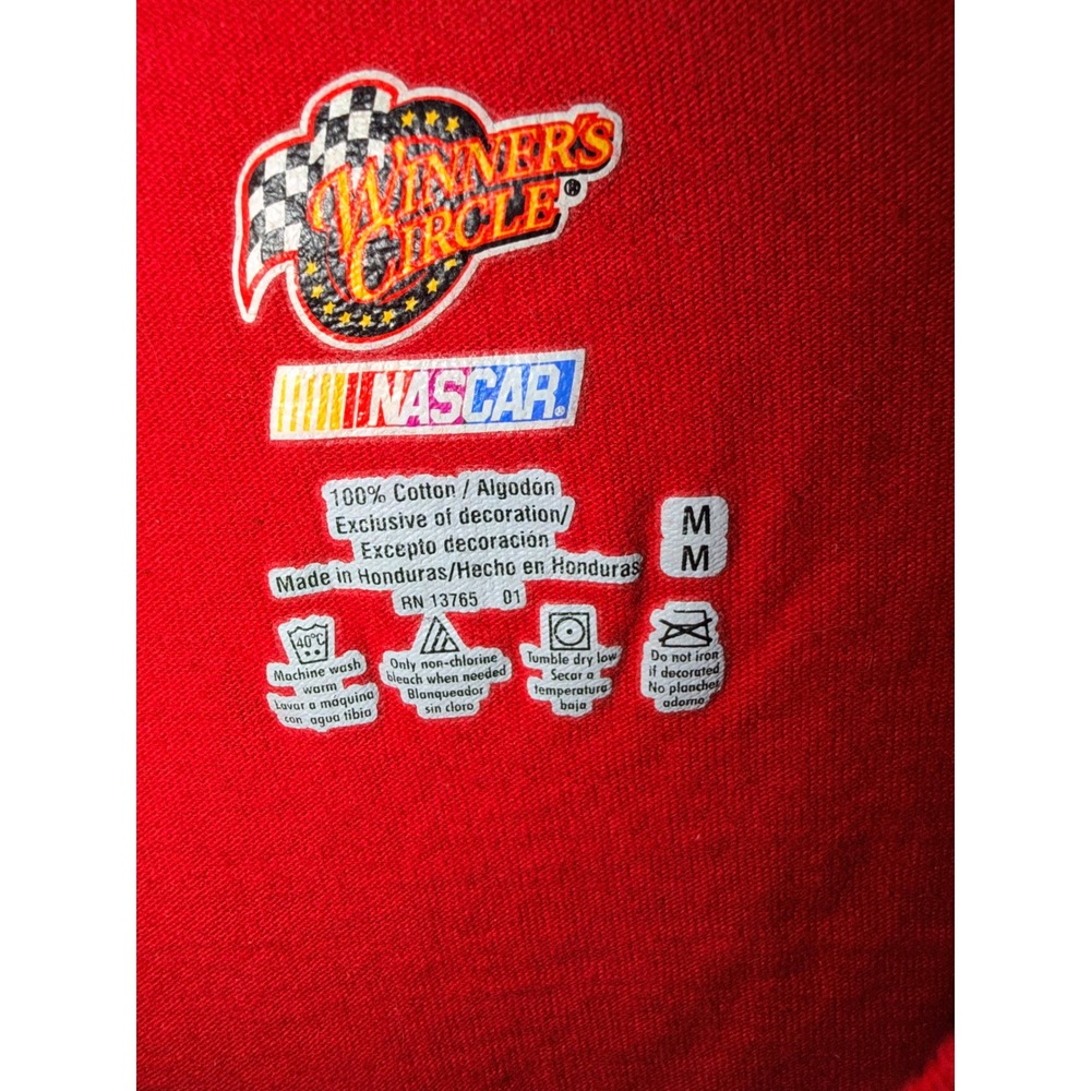 NASCAR Kasey Kahne Winners Circle Red Graphic T-Shirt Budweiser Dodge Cropped M - Picture 3 of 3